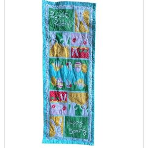 Spring Easter Egg and Rabbit Table Runner